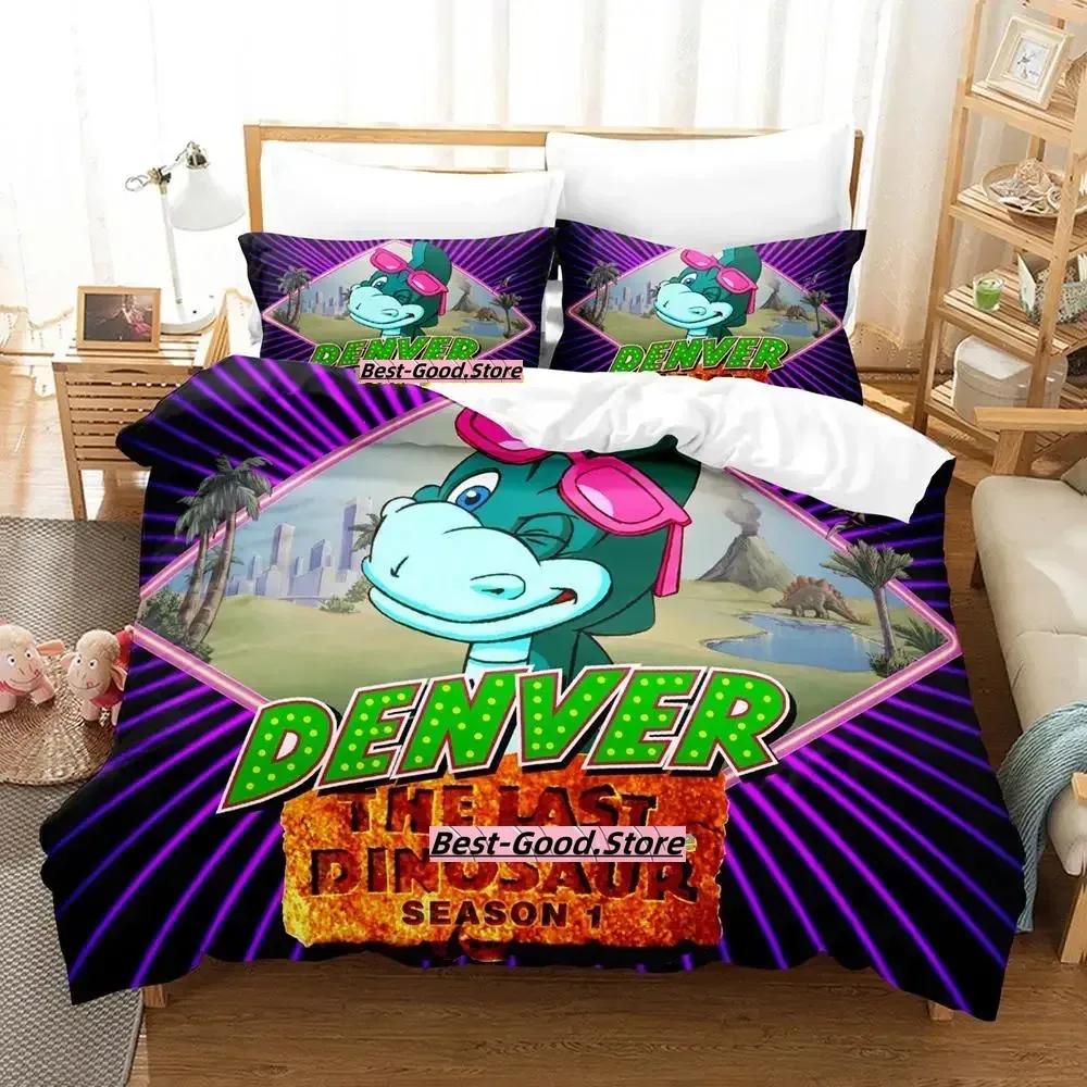 

Denver the Last Dinosaur Jeremy Beding Set Single Twin Ful Quen King-Sized Dimensionsd Dimensions Bed Linen Set Adult People Kid Bedrom Duvetcover 135*200cm Eu-Single