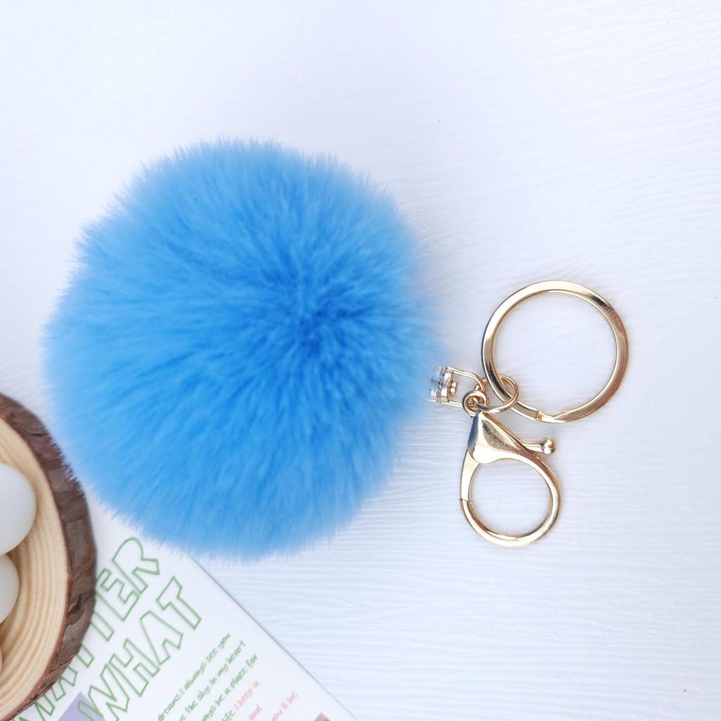 Creative Imitation Rex Rabbit Fur Ball Keychain - Plush Bag and Car Pendant Gift
