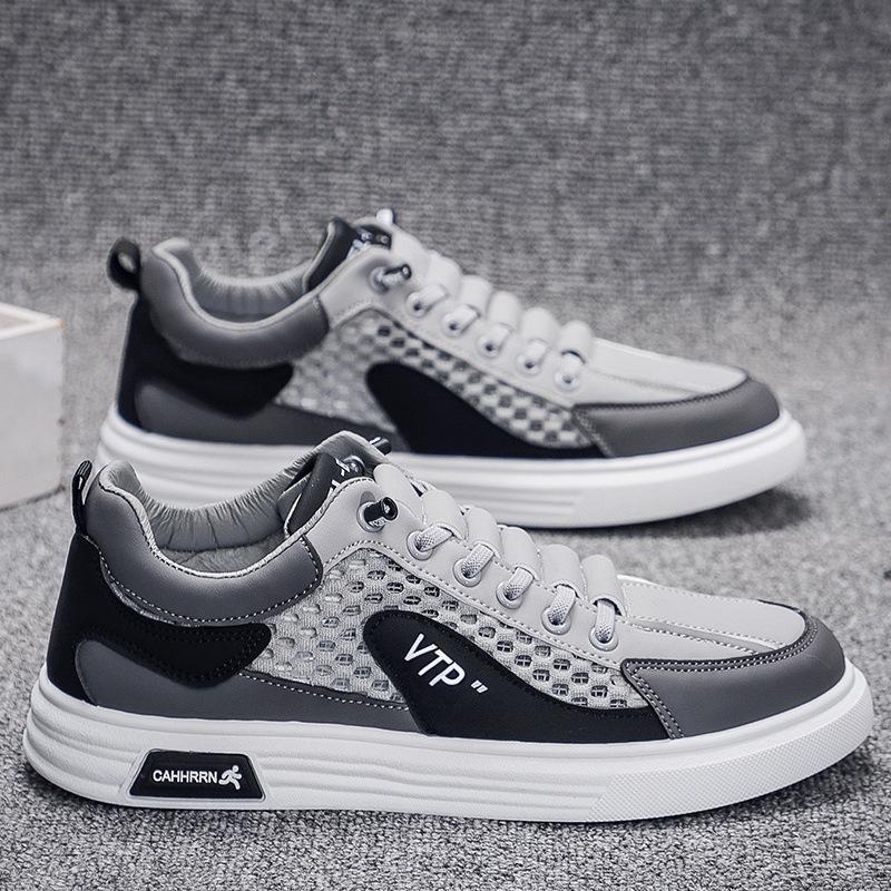 New Trendy Men's Shoes Summer 2025 Breathable Mesh Versatile Student Men's Board Shoes Fashion Lightweight Sports and Leisure Shoes