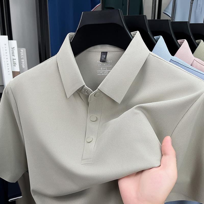 Polo Men's Short Sleeve Summer Breathable Lapel Collar T-Shirt Business Casual Versatile Top