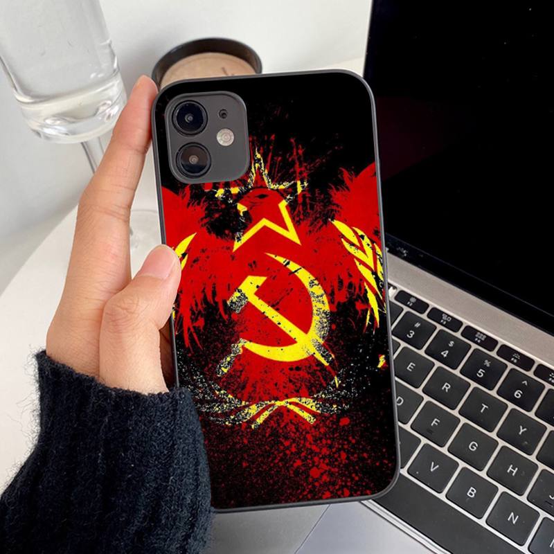Soviet Union USSR Grunge Flag Phone Case for iphone 13 8 7 6S Plus X 5S SE 2020 XR 11 12 mini pro XS MAX