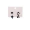 Black And Blue Pink Stars, Moon Stud Earrings, Light Luxury In Autumn And Winter, High-End Sense Of Love, Sweet And Cool Temperament Earrings