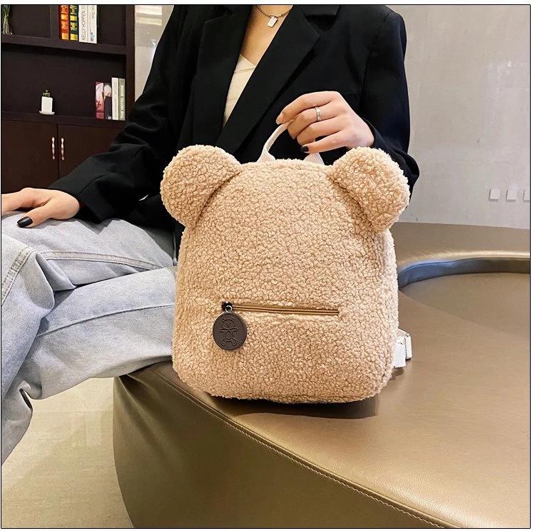 Bear Backpacks Portable Children Travel Shopping Rucksacks Women S Cute Bear Shaped Shoulder Backpack