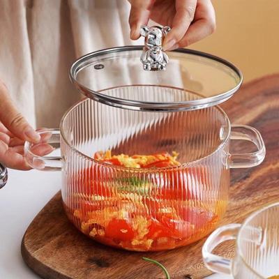 U-TOP Creative Bear Glass Soup Pot