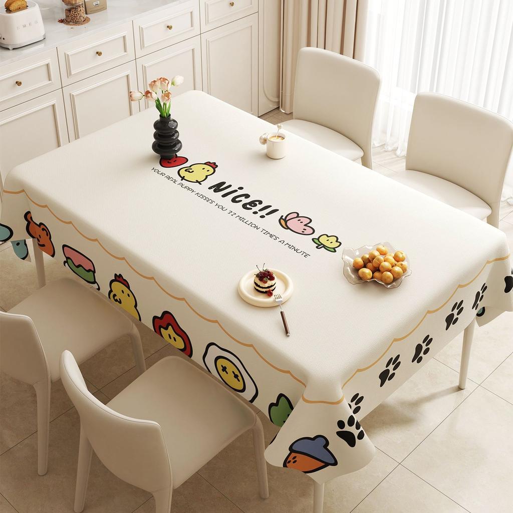 Cartoon Tablecloth Rectangular Dining Table Cloth Light Luxury High-End Tablecloth Coffee Table Cloth