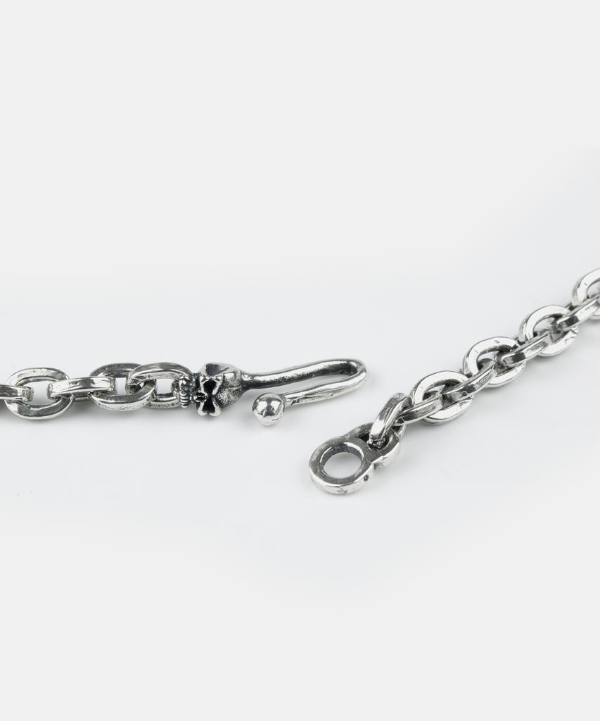 Sheen666 578 Silver Necklace Skull Hook
