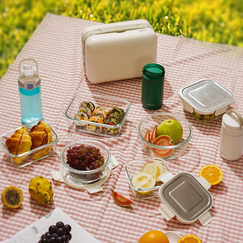 LocknLock Borosilicate Glass Food Storage Container Set (3-Piece)