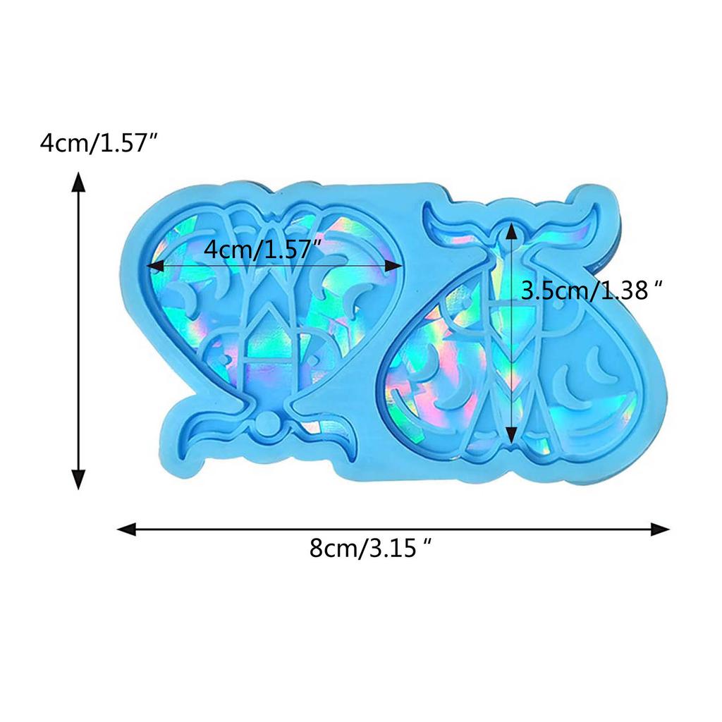 Butterfly Shaped Earring Silicone Mold Crystal Epoxy Resin Casting Molds Resin Earring Mould Holographic DIY Crafting