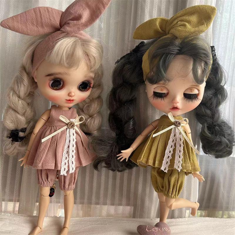 Retro Skirt Set for Blythe Dolls with Headband (OB22/OB24/Azone)