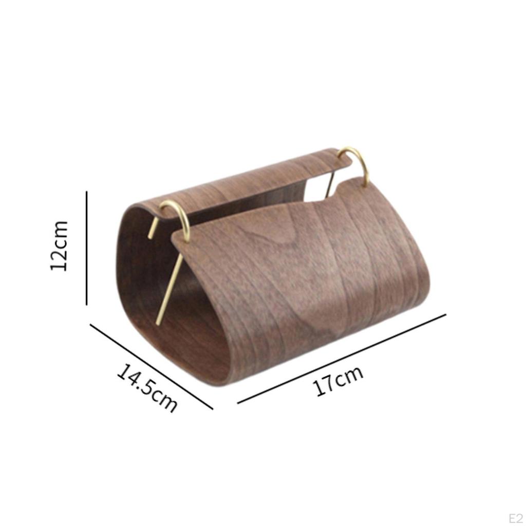 Tissue Box Cover Napkin Dispenser Retro Wooden Holder Paper for Restroom Hotel