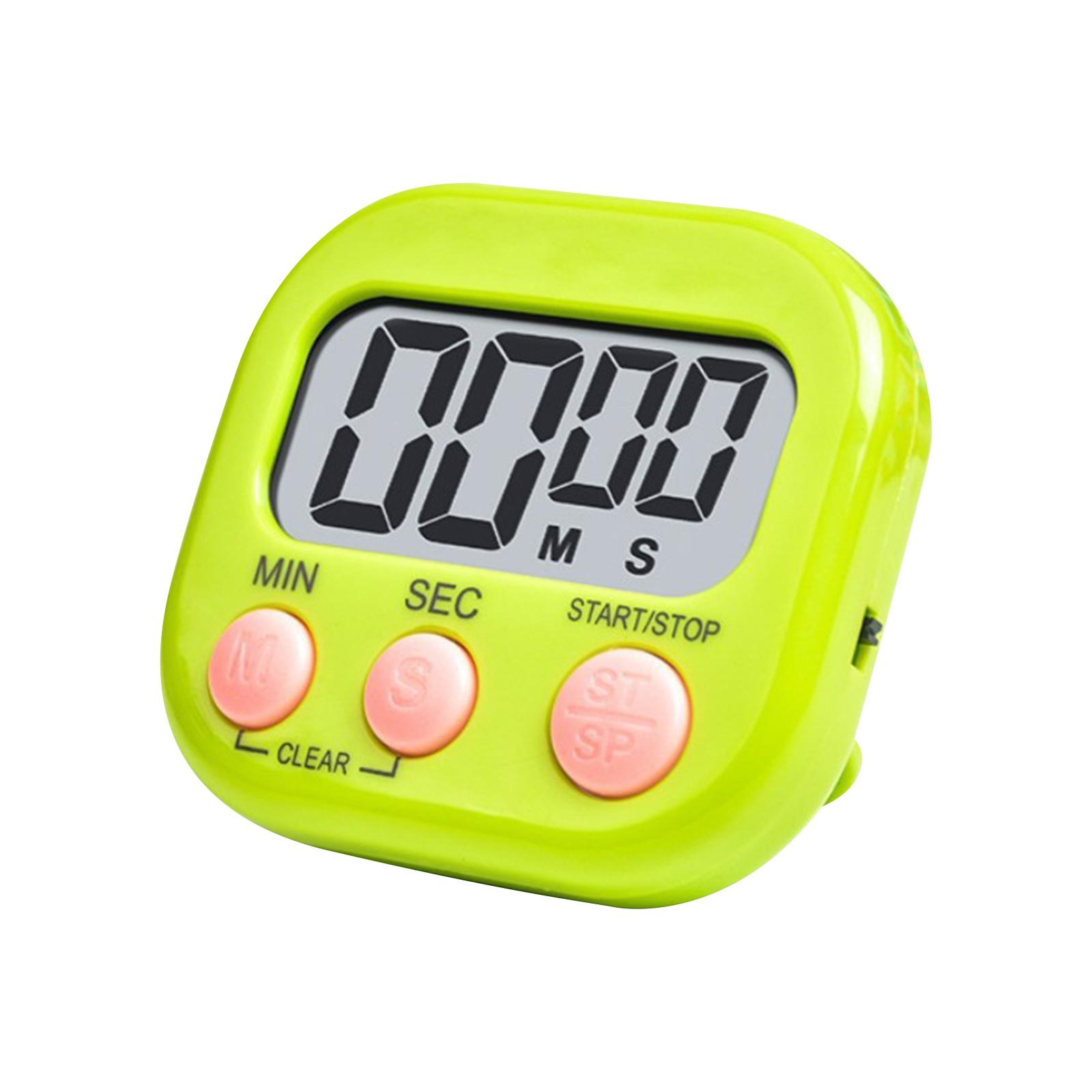 

Многофункциональный электронный таймер, Управление обучением, Подходит для кухни, учебы, работы, спортивных тренировок, активного отдыха (батареи не включены) One Size зелёный