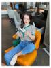 Ice Silk Short-Sleeve Knit Striped T-Shirt for Women, Plus Size Korean Style Summer Chic Top