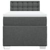 Vidaxl Kontinentalbett Mit Matratze, Dunkelgrauer Stoff 90X190 Cm