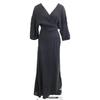L'Appartement 20-040-560-00004 Black Linen Wrap Dress Dress Not Written blackUsed