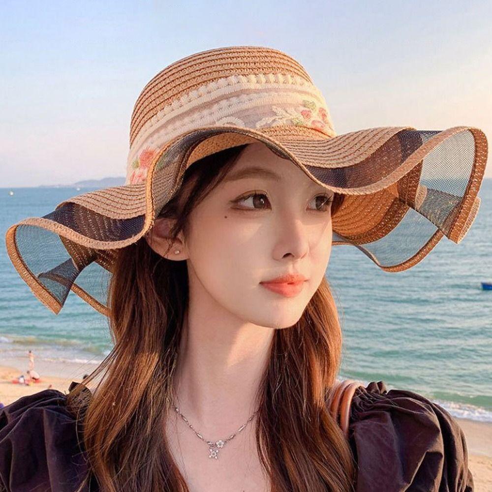 Casual Fisherman Hat UV Protect Sunshade Cap Sweet Women Sun Hat  Summer