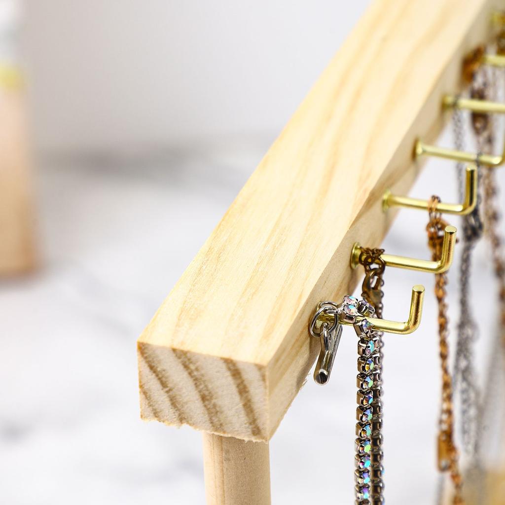 Sieraden Organizer Displaystandaard Hout Ketting Ophanging Aanrecht Rek voor Kettingen Oorbellen Armbanden Vitrine Opbergrek
