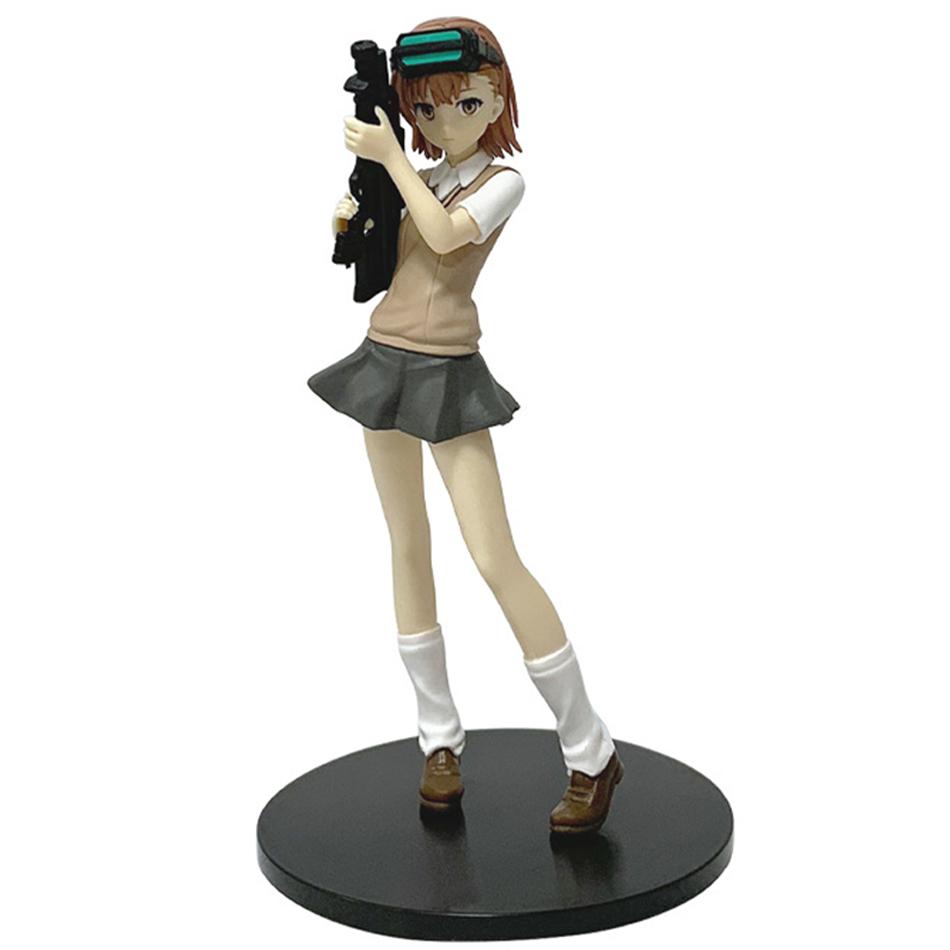 

17см Аниме Определённый магический индекс Мисака Микото Рейлган Девушка Аниме ПВХ Фигурка Модель Мультяшная Модель Игрушка Подарок