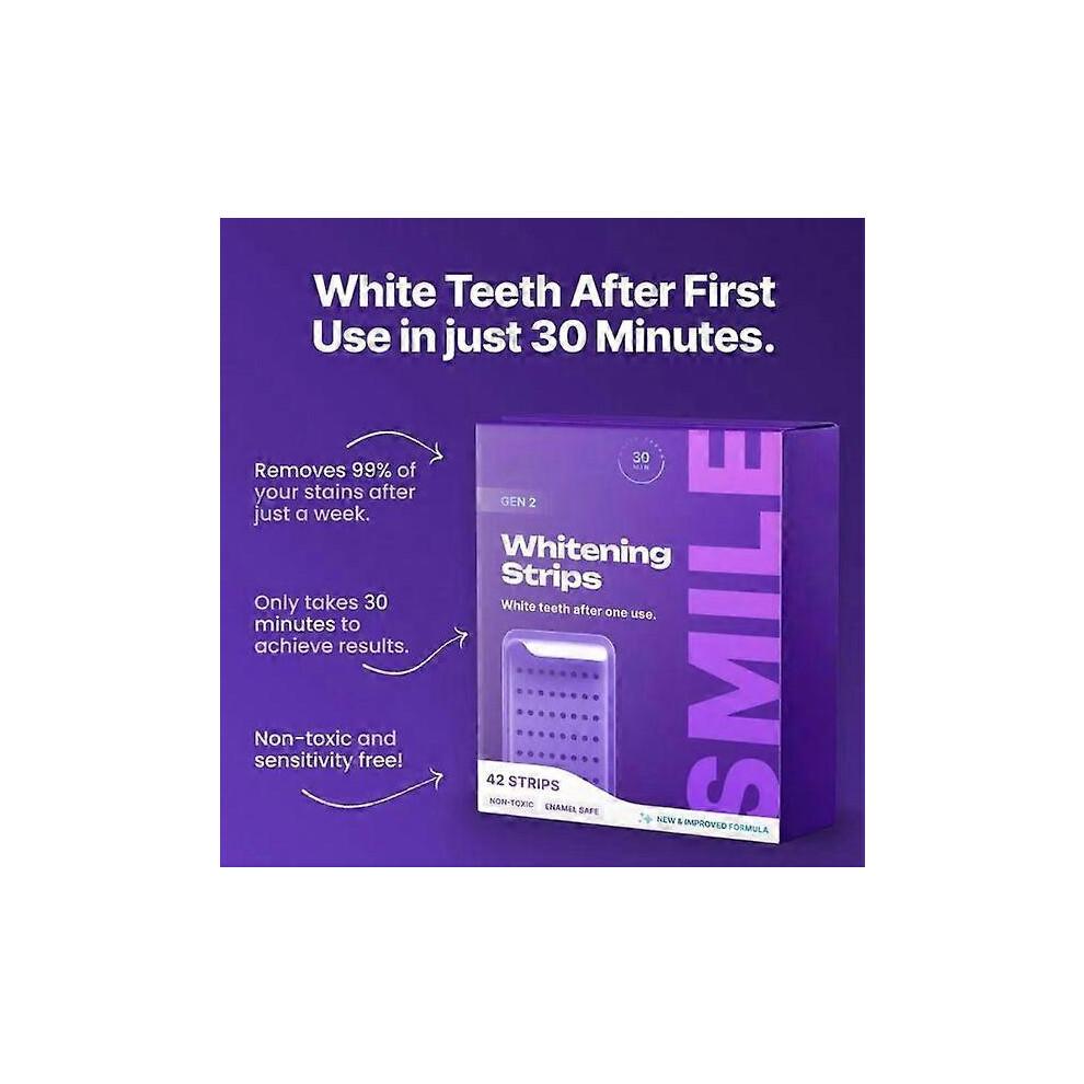 (1box)1-3Boxes Teeth Whitening Strips - 7-Day Treatment with Non-Slip, Dry Strip Technology