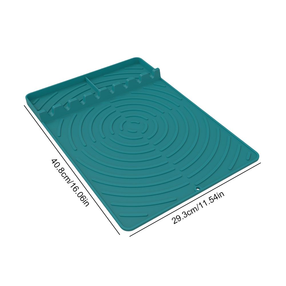 Silicone Griddle Tools Mat for ninj FlexFlame Large Silicone Spatula Mat with Drip Pad Griddle Mats BBQ Grill Accessories