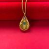 Guochao Ancient Method Alloy Auspicious Cloud Safety Buckle Jewelry Necklace Accessories No Matter Card Pendant Pendant