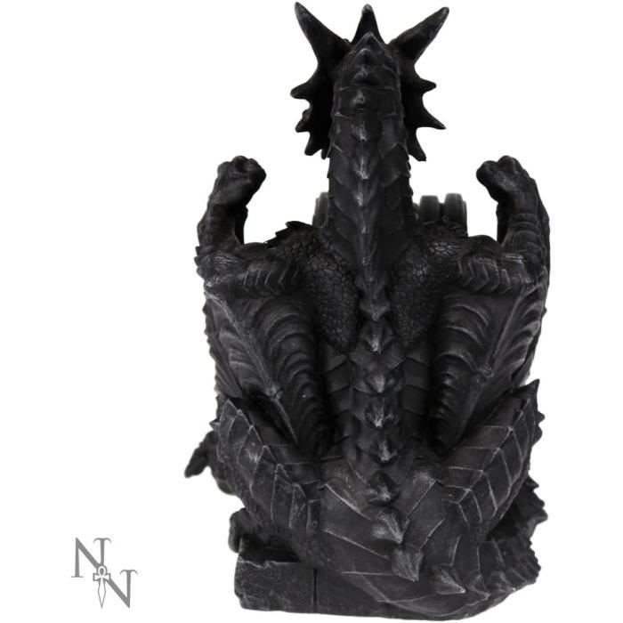 Ensemble De Dessous De Verre - Nemesis Now - Dragons Tanière - 22cm - Noir - Résine Peinte À La Main