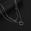 New Necklace Female Hip -hop Light Luxury Niche Stacking Double -layer Neck Chain