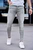 GINGTTO Men's Skinny Stretch Denim Jeans, Gray, Size 30