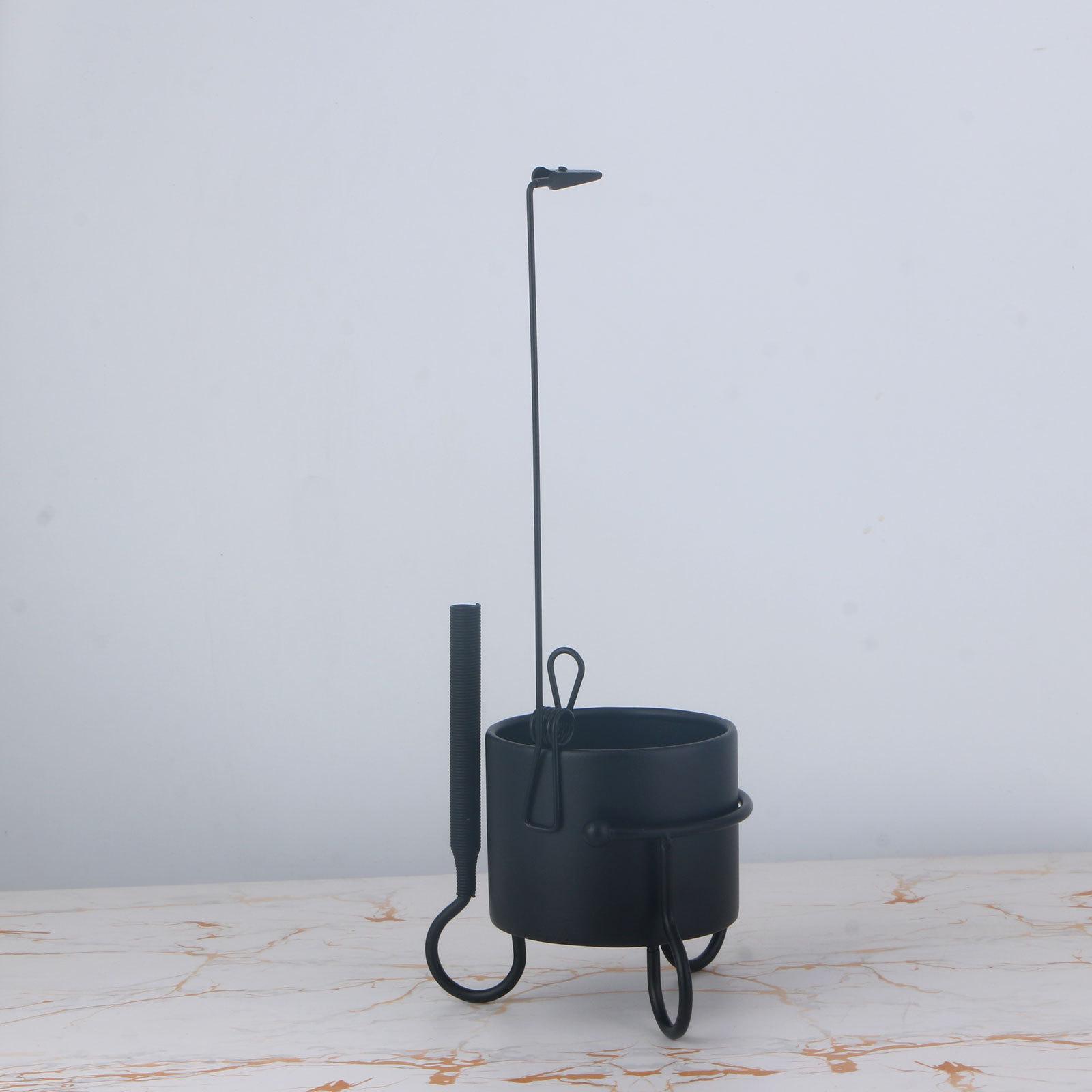 

Cross-border Iron Art Sandalwood Incense Burner with Detachable Wick Holder and Tripod Stand
