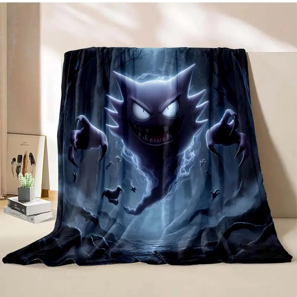 Halloween Gengar Printed Blanket Children Adult Blanket Soft and Warm Bedding for Bed Sofa Outdoor Travel Cover Blanket