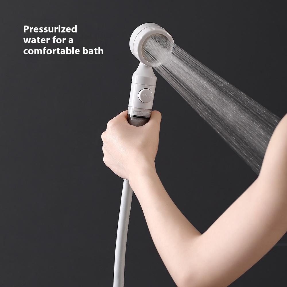 Portable Travel Filtered Shower Head 3 Modes Universal Shower Spray Shower Accessory Household Handheld Shower Nozzle