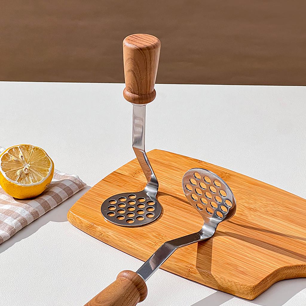 WORTHBUY Stainless Steel Potato Masher Anti Slip Plastic Handle Potato Press Manual Food Masher Chopper Kitchen Accessories