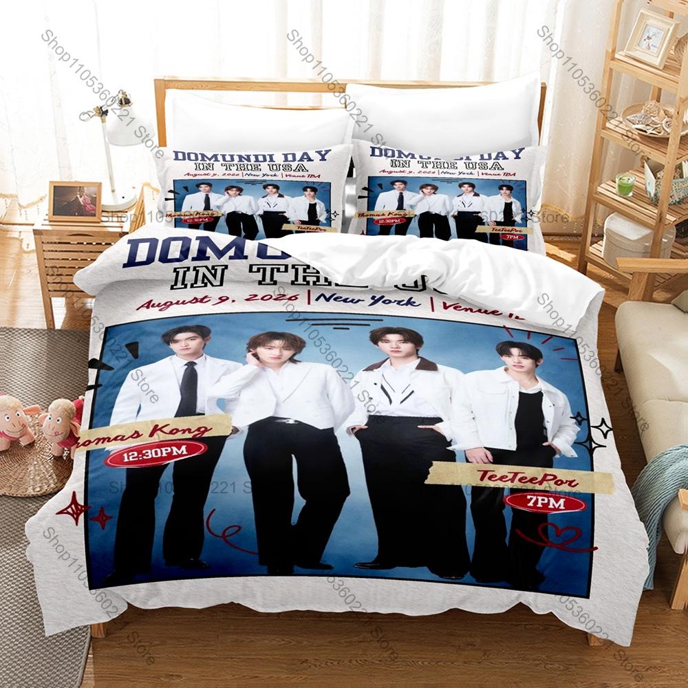 TEETEEPOR Duang With You Art & Music University Romance Thai BL Series Bedding Duvet Cover + 2 Pillowcases Home Decor Present