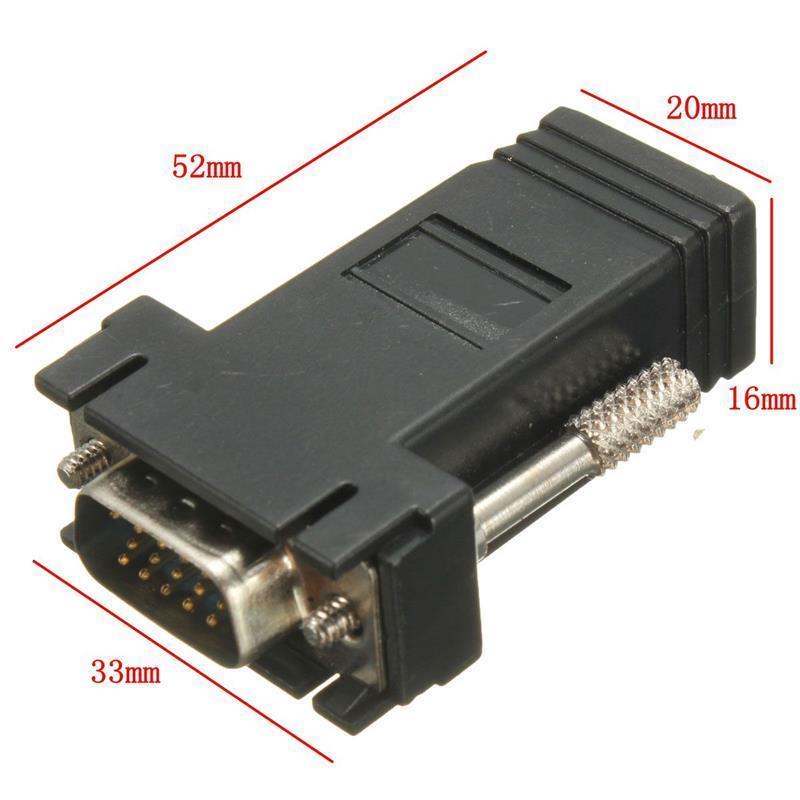 VGA to RJ45 Network Extender: Analog Signal Transmission Adapter for 15-Pin VGA Port