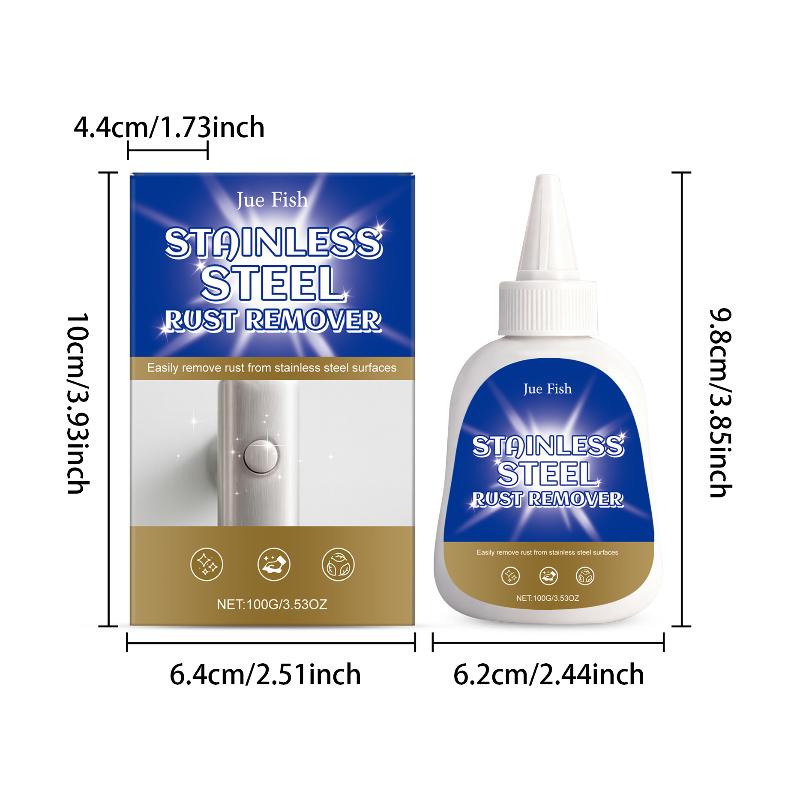 Stainless Steel Rust Remover AntiRust Metal Maintenance Solution Powerful Polishing Cream for Kitchen Bathroom and Outdoor Use