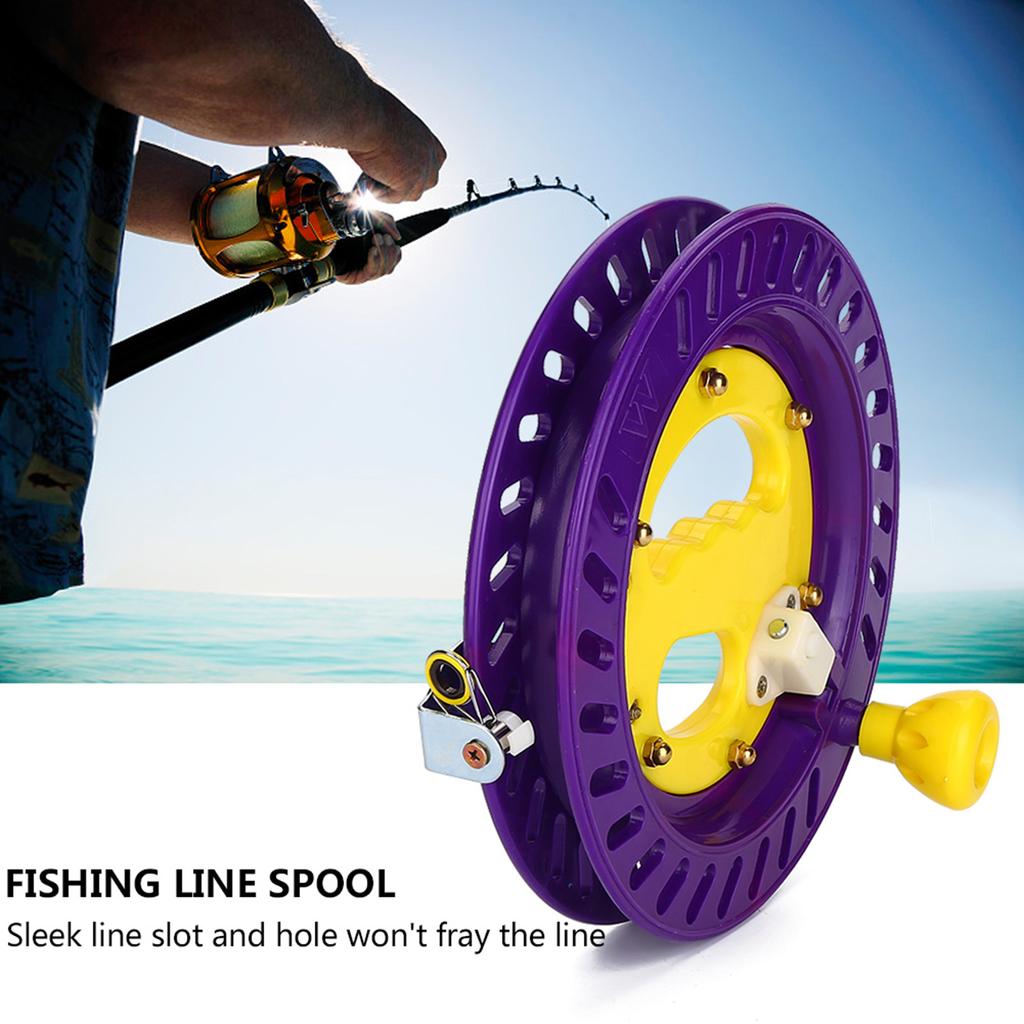 22cm   Plast Fiskelina Hjulhållare Vindare Verktyg Tillbehör(Gul)