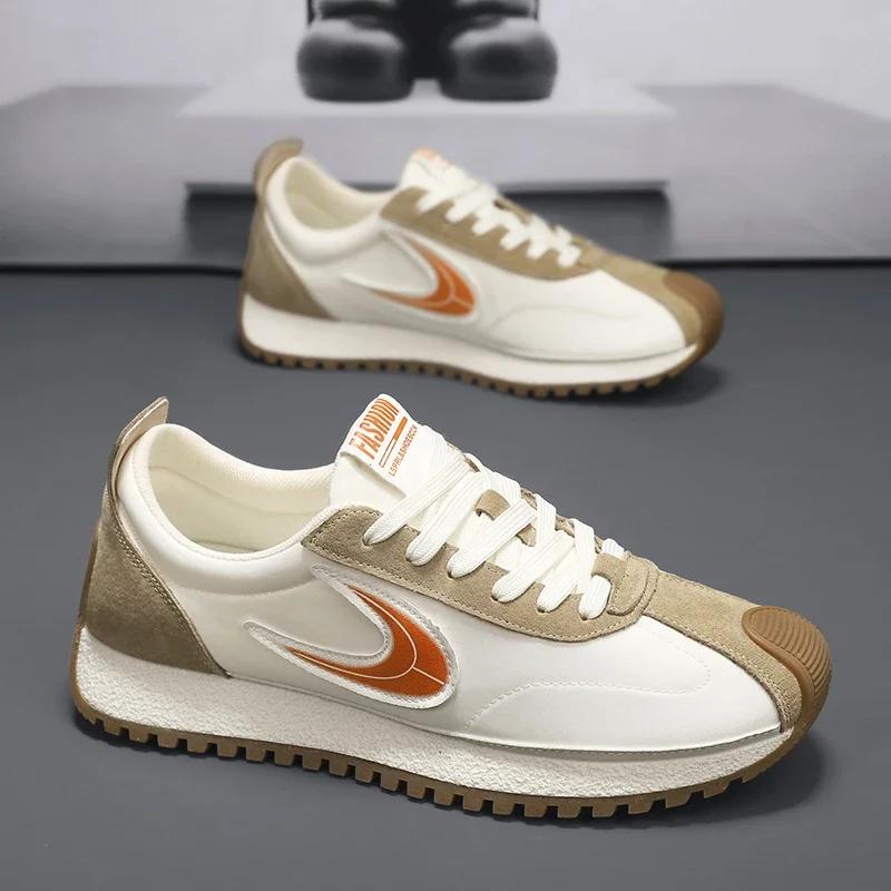 

Кроссовки повседневные мужские ретро кроссовки модные микрофибровые кожаные ткани дышащие высокие увеличенные плоские платформы спортивные туфли 44