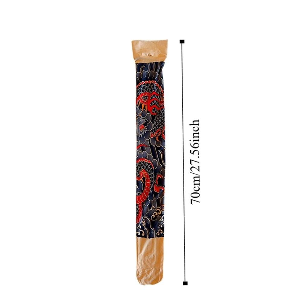 1 paire de chaussettes de tatouage style japonais à vagues Élastiques Respirantes Hommes Chaussettes Anti-soleil Fines Protection UV Chaussettes Longues Jambe Entière Unisexe