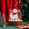 5Pcs Santa Claus Gifts Wrap Handbag Cartoon Christmas Tote Bags Xmas Decoration Clear PVC Bag  Candy