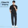 Li-Ning Summer Quick-Dry Short Sleeve Lightweight Breathable Versatile Pants Casual Sports Set Men sets Black YWBW061--1