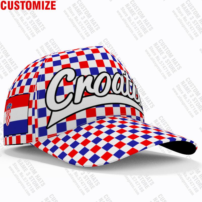 Croatia Baseball Cap Free Custom Name Number Team Logo Hr Hat Hrv Country Travel Croatian Nation Hrvatska Republic Flag Headgear