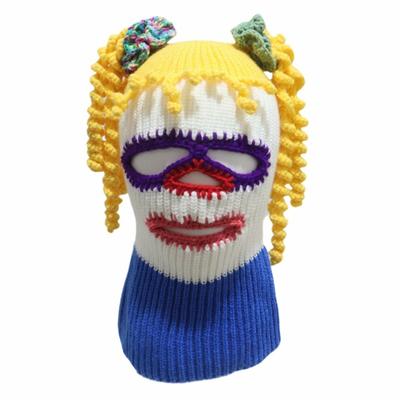 Clown Balaraclava Hoed voor Volwassenen Tieners Gebreide Clown Hoed Koude Weer Balaraclava Hoed Foto Hoofddeksel Maskerades Accessoires