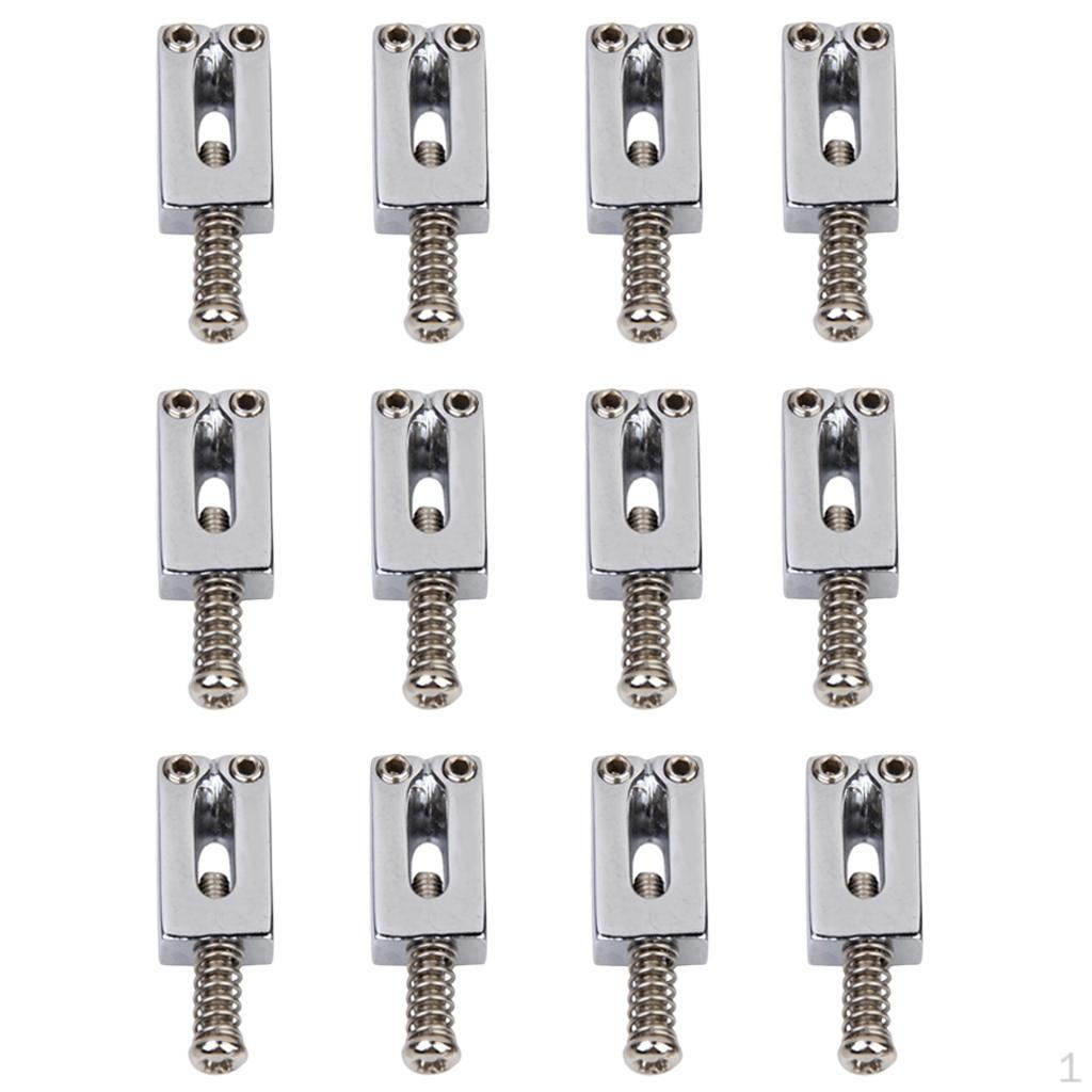 

2 × 6pcs Guitar Bridge Saddles String Rest Parts for Electric