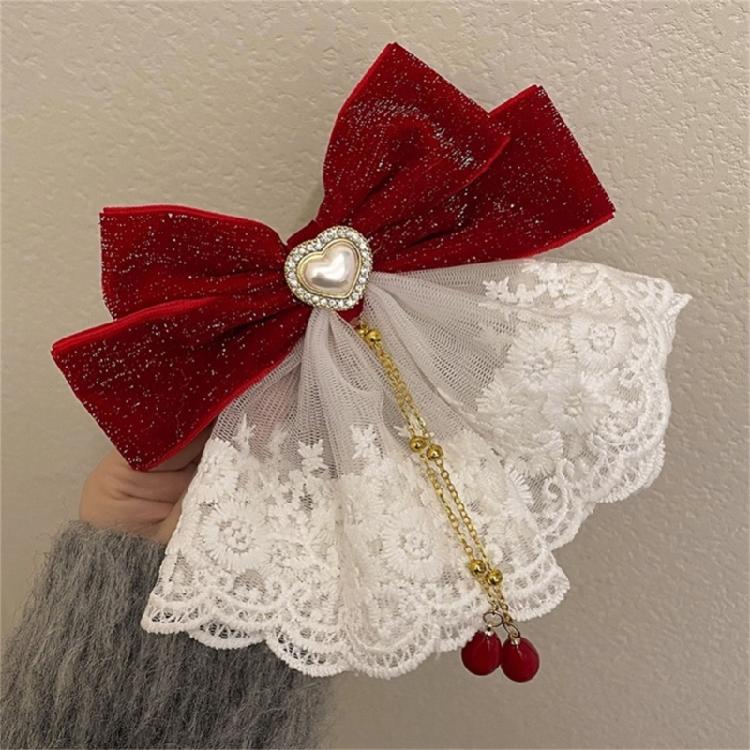 Contemporary Large Bows Barrettes Gentle Lace Construction Comfort Hair Clip For Women Kids