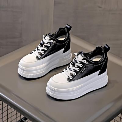 Trend Small Inner Height-increasing Women's Shoes, New Casual Platform Muffins and Wedge Heels, Little White Women's Shoes