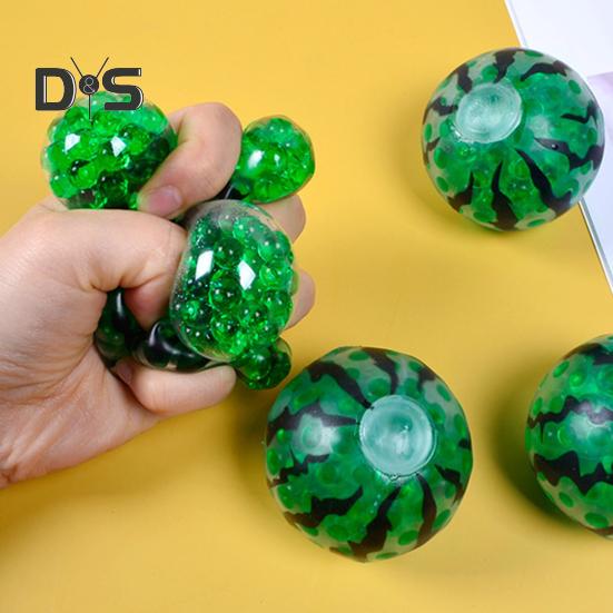 Bead Filled Fruit Squeeze Toy Stress Relief Strawberry Grape Watermelon Pineapple Pinch Sensory Fidget Toy Kids Adults Soft TPR Calming Stress Ball