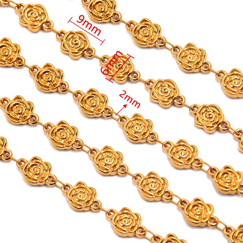 18K Gold Plated Stainless Steel Heart, Butterfly, Four-Leaf Clover, Shell Chain Bracelet/Necklace, 50cm.