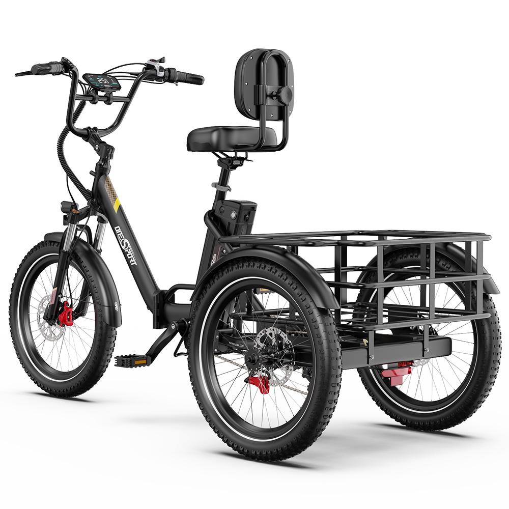 ONESPORT OT30 Pro Elektrisk Lastcykel 500W Motor 20" Feta Däck Vikbar Vuxen Elcykel Topphastighet 25 km/h Dubbel Skivbroms 48V 18AH 7 Växlar