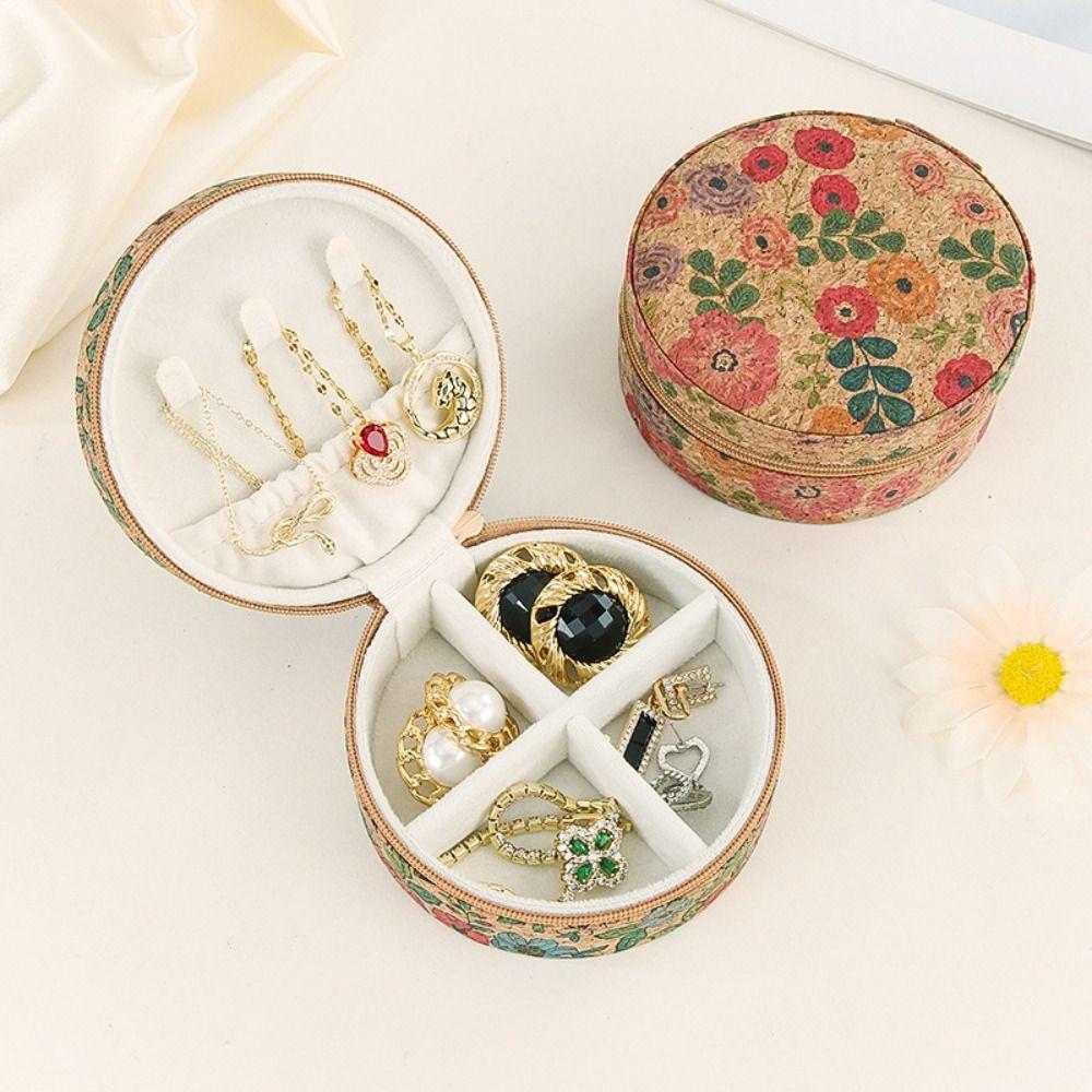 Bohemia Jewelry Storage Box Vintage Earring Organizer Portable Necklace Ring Case Travel