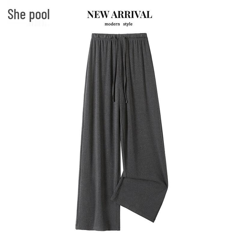 

Women s High Waist Drawstring Wide Leg Casual Pants L