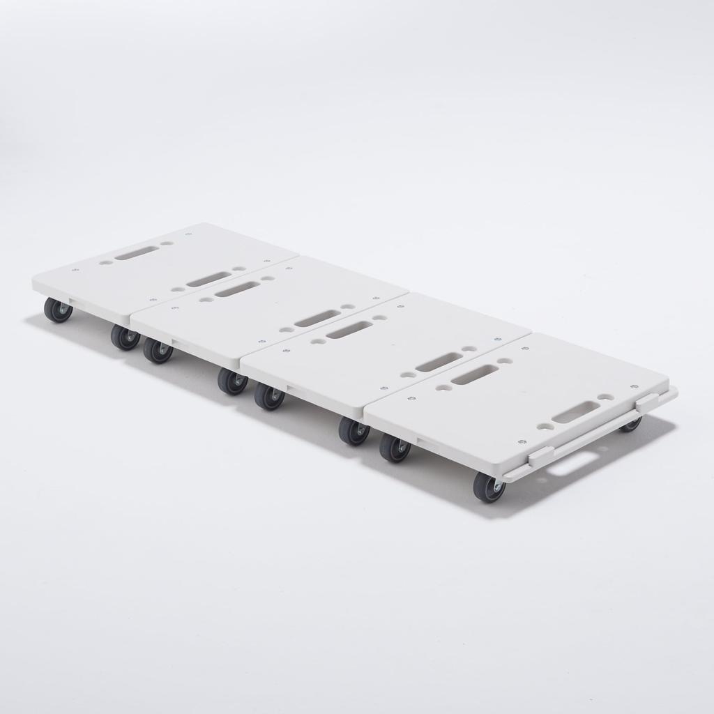 MUJI Recycled Polypropylene Platform Connectable Vertically or White W x 41cm D x Lightweight Dolly, Horizontally, Gray, Approx. 27.5cm 7.5cm H,